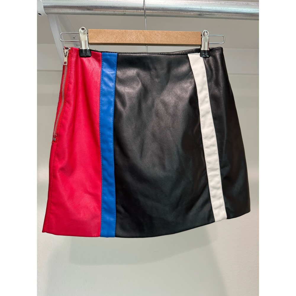 Emory Park Vintage Look Faux Leather Mini Skirt Size Small